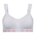 Peony Zip Front Fastening Bamboo Bra White – TL002C